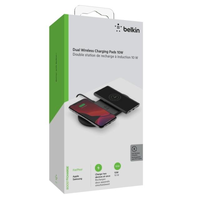 Belkin - Boost Charge Universal Negro Corriente alterna Cargador inalámbrico Carga rápida Interior