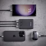 Intenso - B10000 – Power bank de 10.000 mAh, batería externa portátil, USB-C y 2× USB-A, indicador LED, probada en Alemania, neg