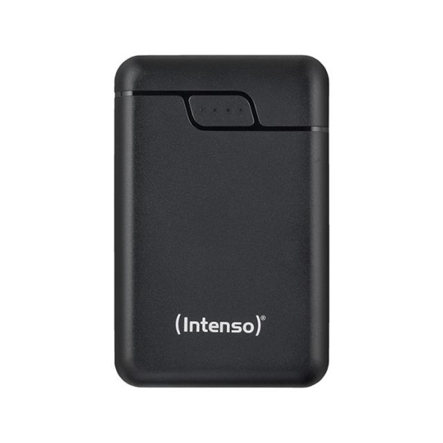 Intenso - B10000 – Power bank de 10.000 mAh, batería externa portátil, USB-C y 2× USB-A, indicador LED, probada en Alemania, neg