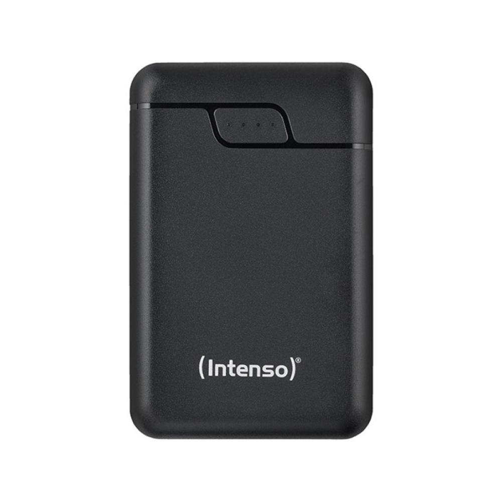 Intenso - B10000 – Power bank de 10.000 mAh, batería externa portátil, USB-C y 2× USB-A, indicador LED, probada en Alemania, neg