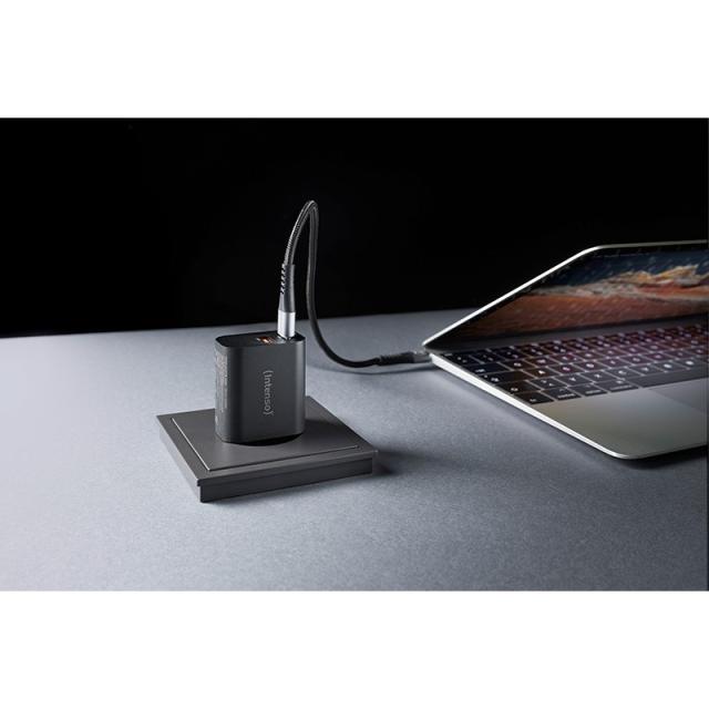 Intenso - 7803010 adaptador e inversor de corriente Interior 30 W Negro