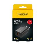 Intenso - 7803010 adaptador e inversor de corriente Interior 30 W Negro