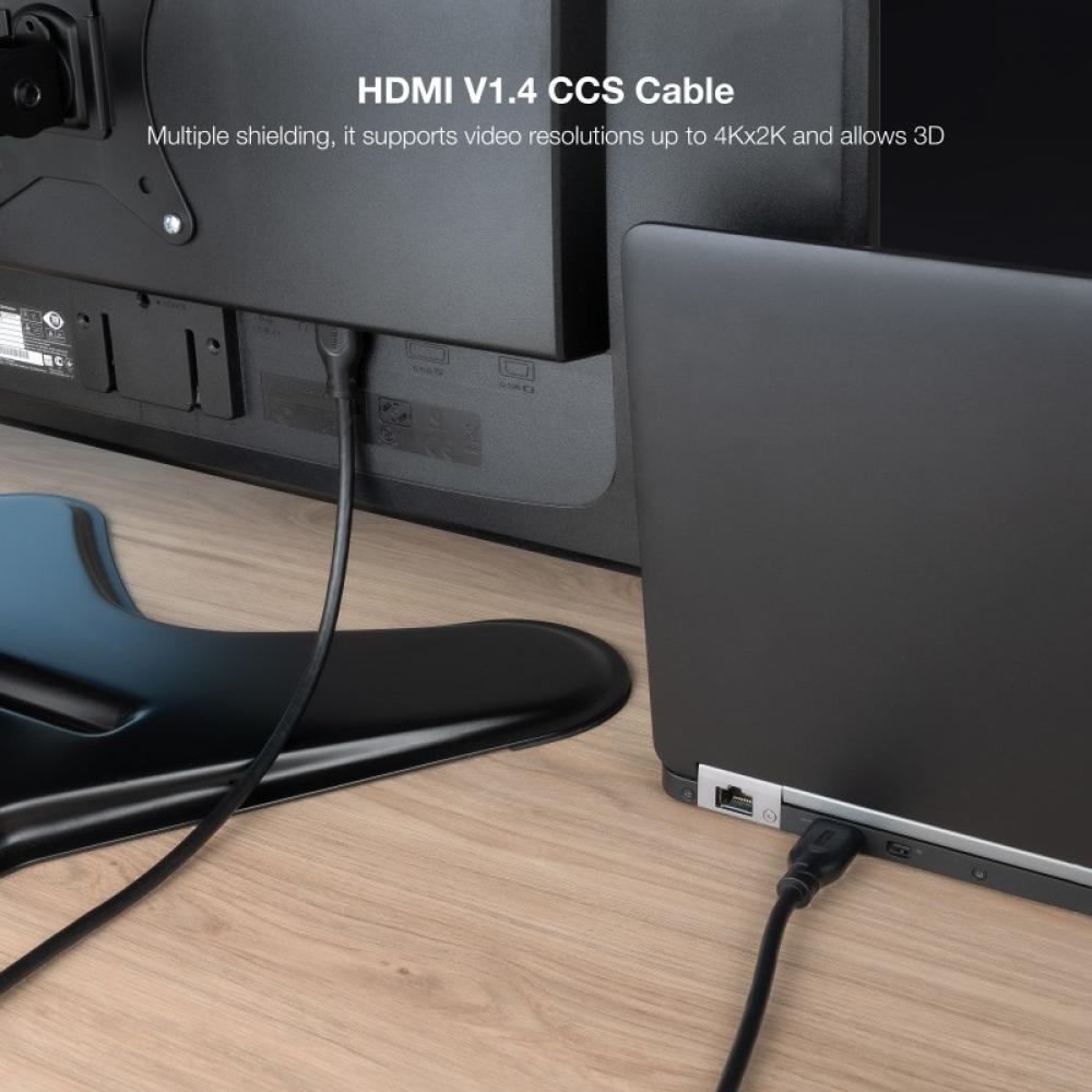 Nanocable - Cable HDMI V1.4 CCS, A/M-A/M, Negro, 1m
