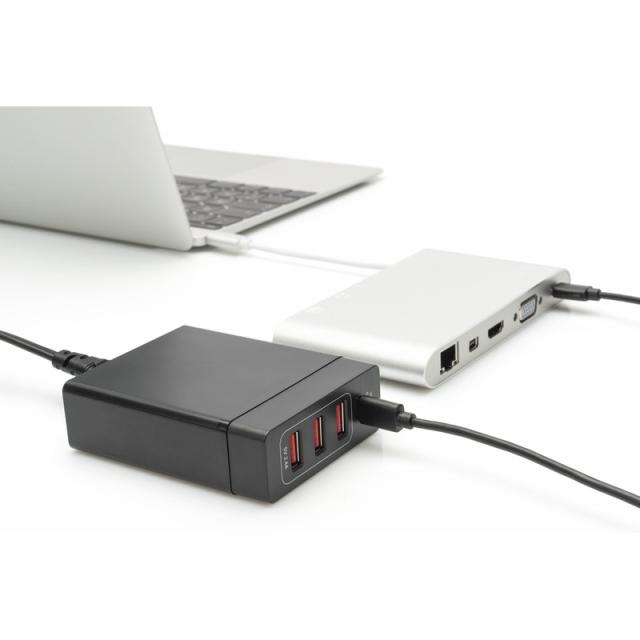 Digitus - Adaptador USB universal de 4 puertos, USB Type-C™