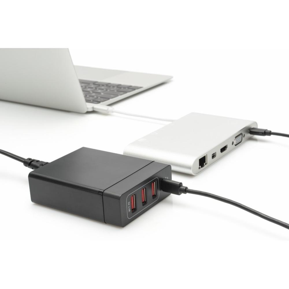 Digitus - Adaptador USB universal de 4 puertos, USB Type-C™