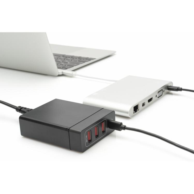 Digitus - Adaptador USB universal de 4 puertos, USB Type-C™