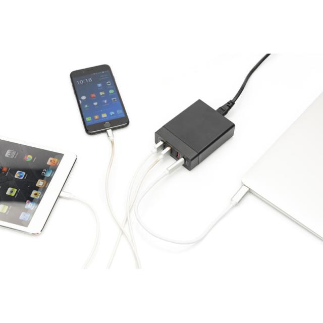 Digitus - Adaptador USB universal de 4 puertos, USB Type-C™