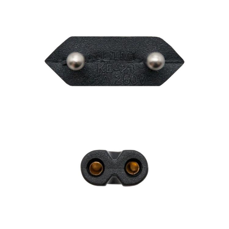 Nanocable - Cable de Alimentación con forma 8, CEE7/16/M – C7/H, Negro, 3m