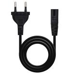 Nanocable - Cable de Alimentación con forma 8, CEE7/16/M – C7/H, Negro, 3m