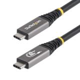 StarTech.com - Cable USB4 3m - Cable USB-C Certificado USB-IF - 20Gbps - PD 240W EPR - 4K120 - DP 2.1 - Cable USB Tipo C - Recub
