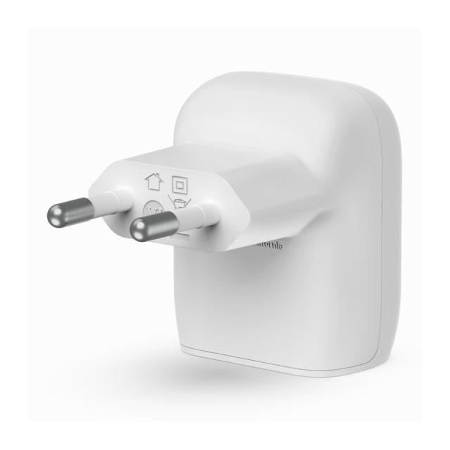 Belkin - WCA006VF1MWH-B6 cargador de dispositivo móvil Smartphone Blanco Corriente alterna Carga rápida Interior
