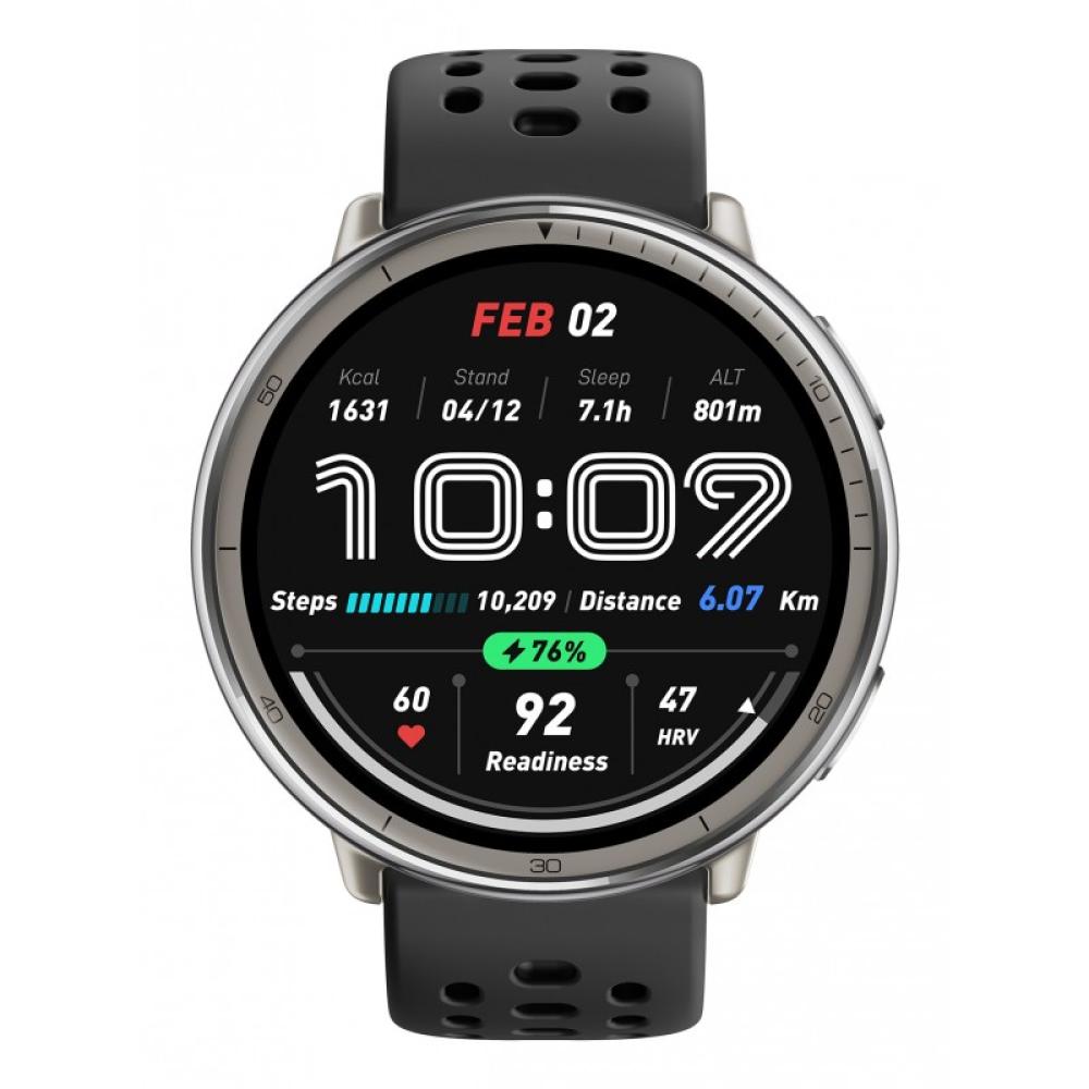 Amazfit - Active 2 3,35 cm (1.32") AMOLED 43.9 mm Digital 466 x 466 Pixeles Pantalla táctil Plata GPS (satélite)