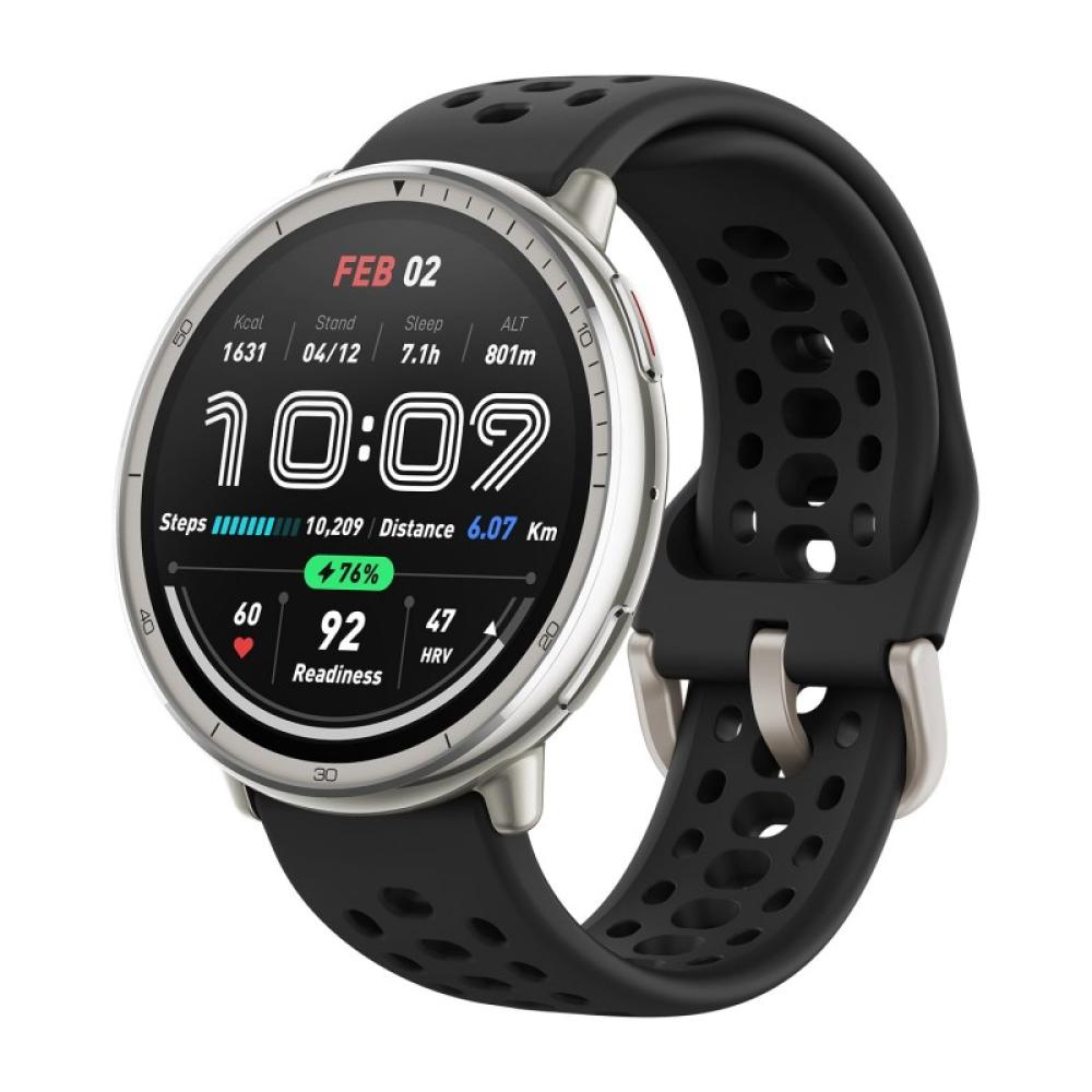 Amazfit - Active 2 3,35 cm (1.32") AMOLED 43.9 mm Digital 466 x 466 Pixeles Pantalla táctil Plata GPS (satélite)
