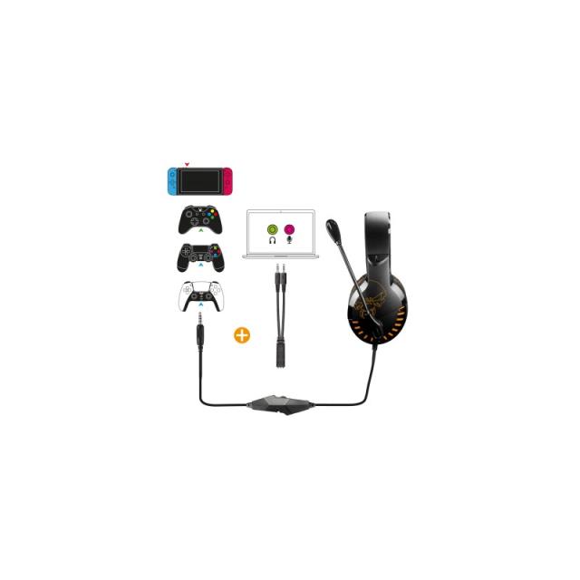 Spirit of Gamer - PRO-H3 Auriculares Alámbrico Diadema Juego Negro, Naranja