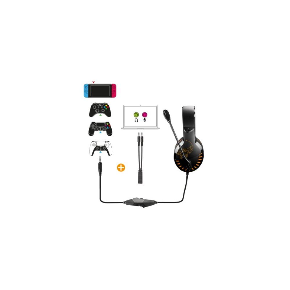 Spirit of Gamer - PRO-H3 Auriculares Alámbrico Diadema Juego Negro, Naranja