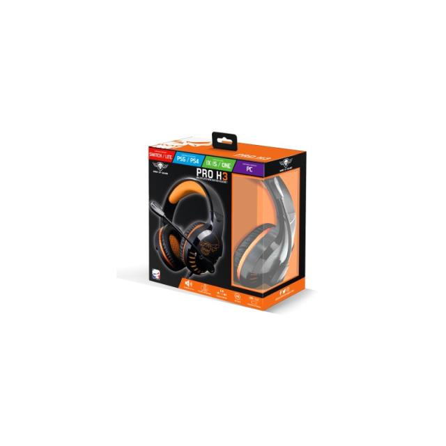 Spirit of Gamer - PRO-H3 Auriculares Alámbrico Diadema Juego Negro, Naranja