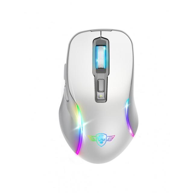 Spirit of Gamer - S-EM50WT ratón Juego mano derecha RF Wireless + Bluetooth + USB Type-A Óptico 8000 DPI