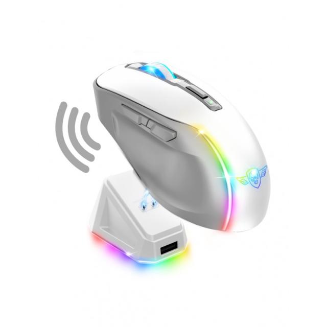 Spirit of Gamer - S-EM50WT ratón Juego mano derecha RF Wireless + Bluetooth + USB Type-A Óptico 8000 DPI