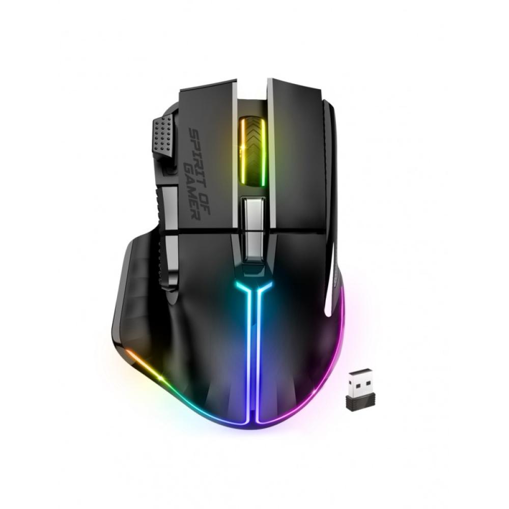 Spirit of Gamer - PRO M5 DARK WIRELESS ratón Juego mano derecha RF Wireless + Bluetooth + USB Type-C Óptico 8000 DPI