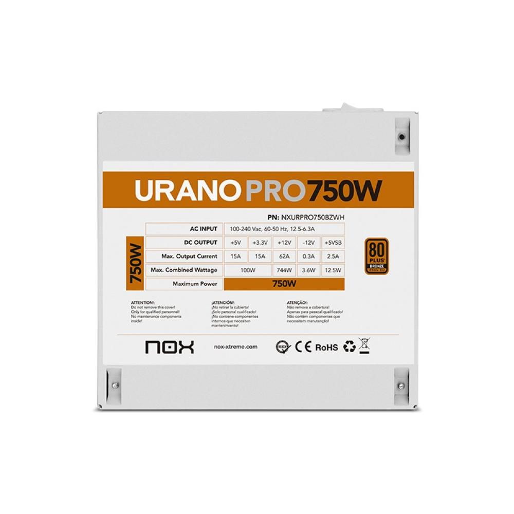NOX - Urano PRO White 750W Bronze unidad de fuente de alimentación ATX Blanco