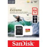 SanDisk - Extreme 64 GB MicroSDXC UHS-I Clase 10 - SDSQXAH-064G-GN6AA