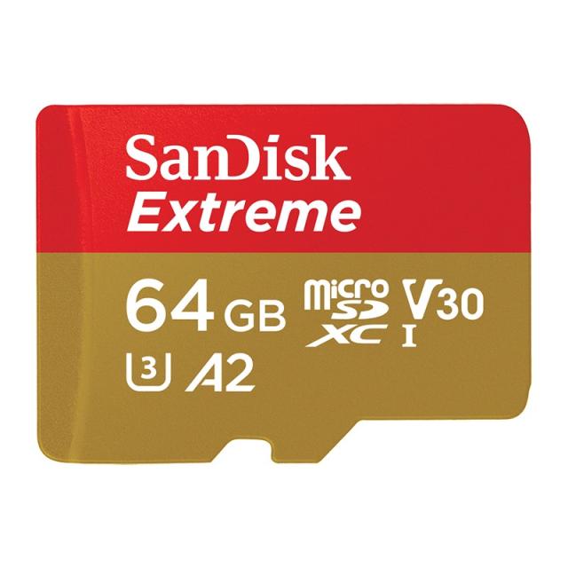 SanDisk - Extreme 64 GB MicroSDXC UHS-I Clase 10 - SDSQXAH-064G-GN6AA