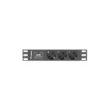 Lanberg - PDU-03F-0200-BK unidad de distribución de energía (PDU) 3 salidas AC 1U Negro