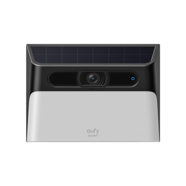 Eufy - Cámara solar con luz de pared Security S120, cámara solar inalámbrica exterior, cámara 2K, energía inagotable, luz activa