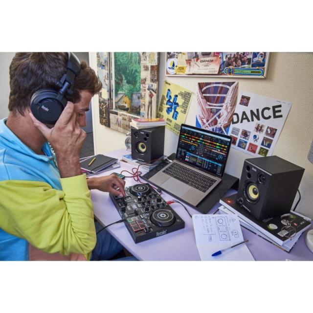 Hercules - DJLearning Kit DVS (Sistema de vinilo digital) para scratch digital Negro