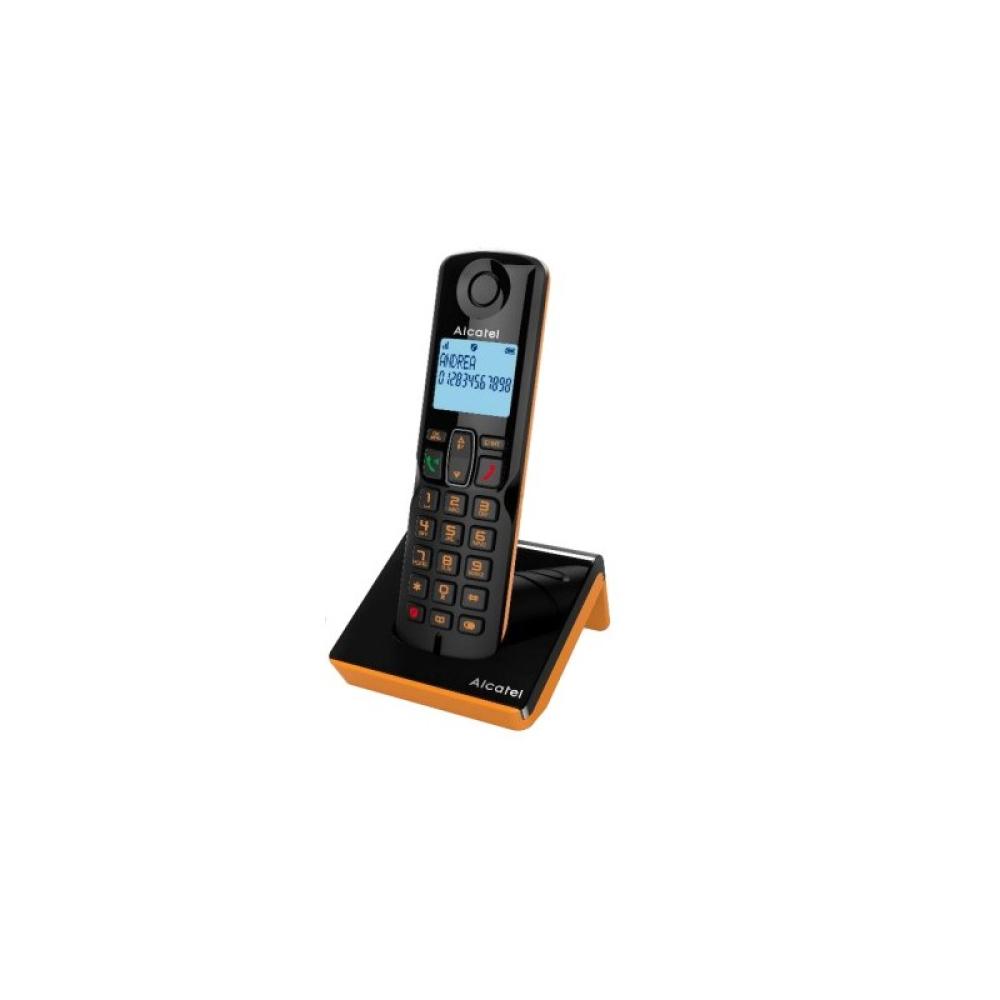 Alcatel - S280 Teléfono DECT Identificador de llamadas Negro, Naranja