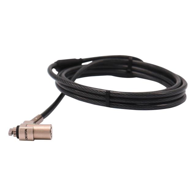 DICOTA - D31831 cable antirrobo Negro, Plata 2 m
