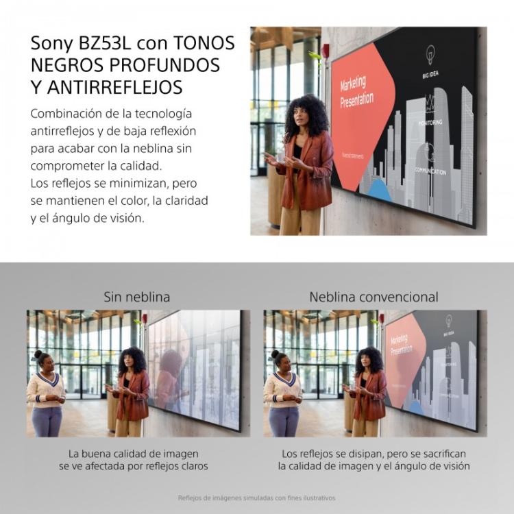 Sony - FW-98BZ53L pantalla de señalización Pantalla plana para señalización digital 2,49 m (98") LED Wifi 780 cd / m² 4K Ultra H