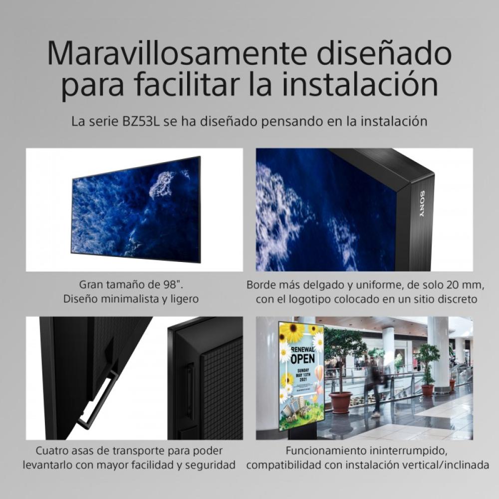 Sony - FW-98BZ53L pantalla de señalización Pantalla plana para señalización digital 2,49 m (98") LED Wifi 780 cd / m² 4K Ultra H