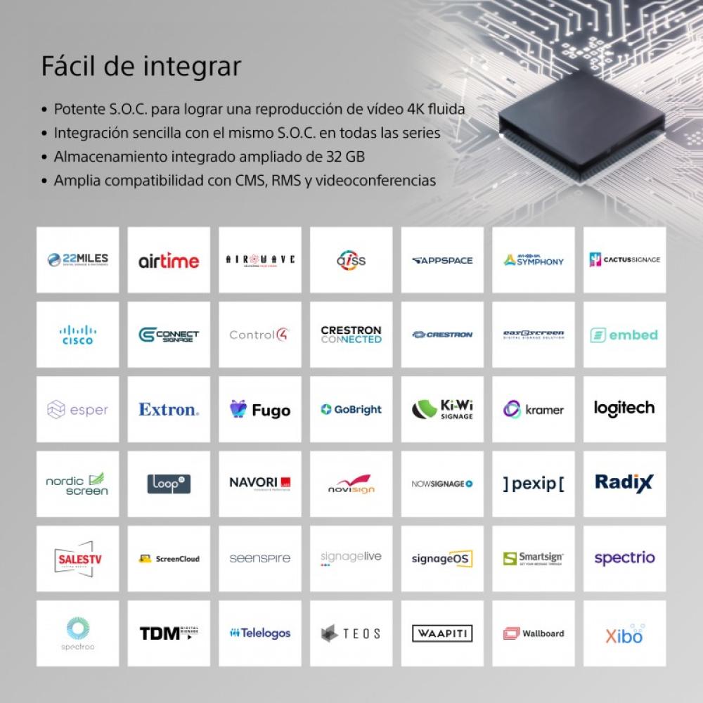 Sony - FW-98BZ53L pantalla de señalización Pantalla plana para señalización digital 2,49 m (98") LED Wifi 780 cd / m² 4K Ultra H