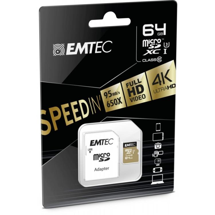 Emtec - ECMSDM64GXC10SP memoria flash 64 GB MicroSDXC Clase 10