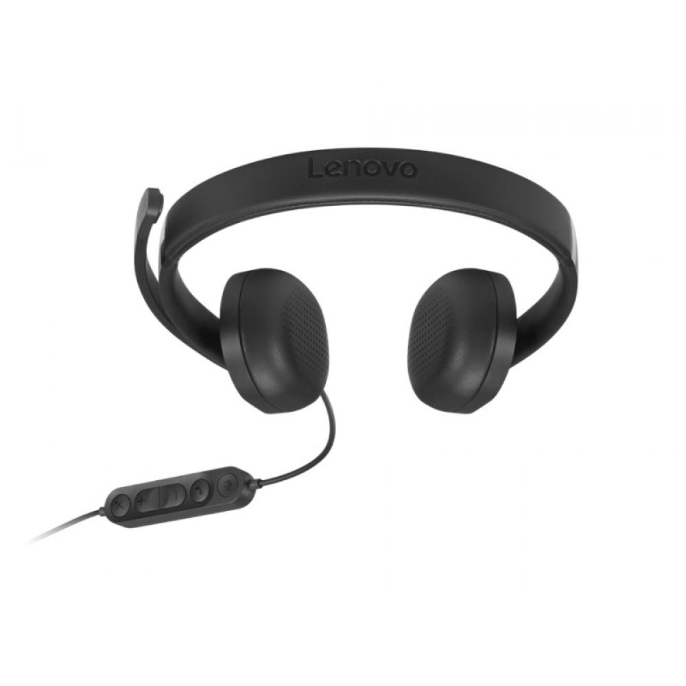 Lenovo - VoIP Headset 5000 Auriculares Alámbrico Diadema Oficina/Centro de llamadas USB Tipo C Negro