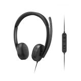 Lenovo - VoIP Headset 5000 Auriculares Alámbrico Diadema Oficina/Centro de llamadas USB Tipo C Negro