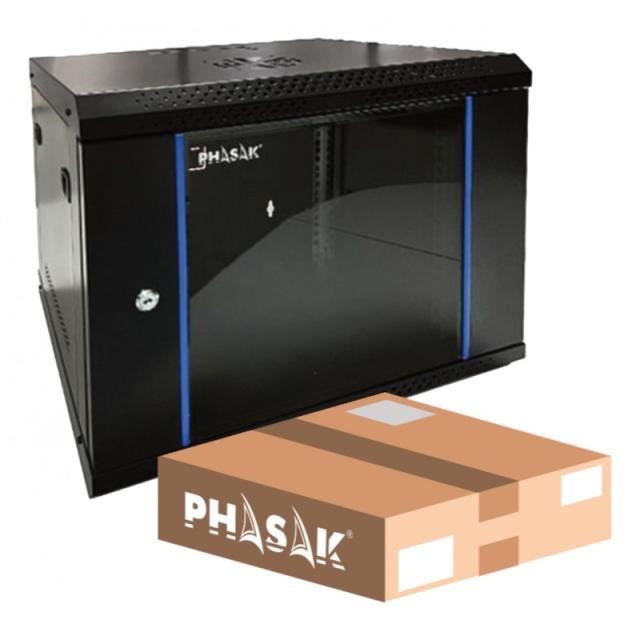 Phasak - PHO 2212D armario rack 12U Bastidor de pared Negro