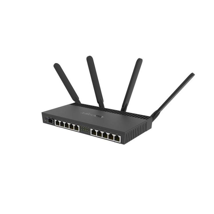 Mikrotik - RB4011iGS+5HacQ2HnD-IN router inalámbrico Gigabit Ethernet Doble banda (2,4 GHz / 5 GHz) Negro
