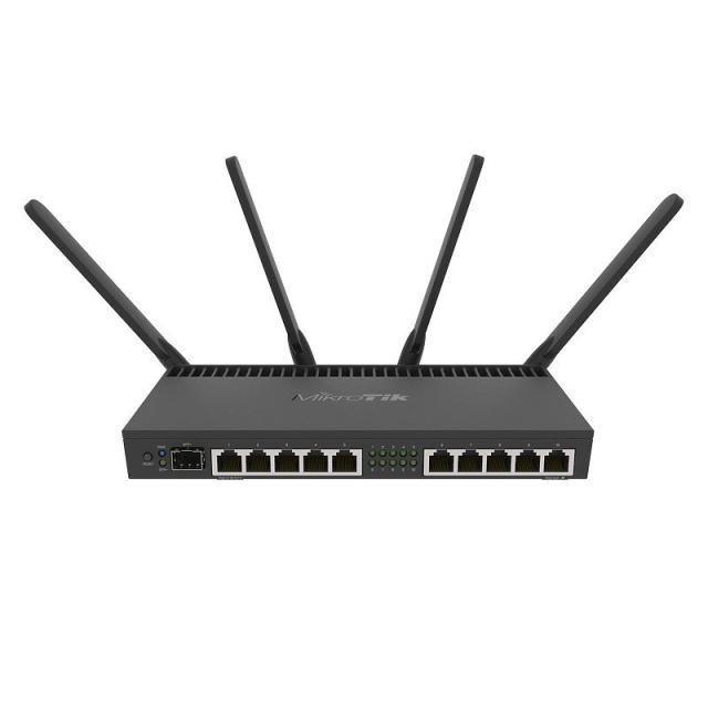Mikrotik - RB4011iGS+5HacQ2HnD-IN router inalámbrico Gigabit Ethernet Doble banda (2,4 GHz / 5 GHz) Negro