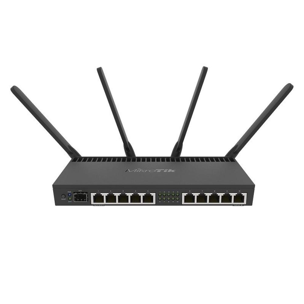 Mikrotik - RB4011iGS+5HacQ2HnD-IN router inalámbrico Gigabit Ethernet Doble banda (2,4 GHz / 5 GHz) Negro