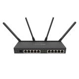 Mikrotik - RB4011iGS+5HacQ2HnD-IN router inalámbrico Gigabit Ethernet Doble banda (2,4 GHz / 5 GHz) Negro