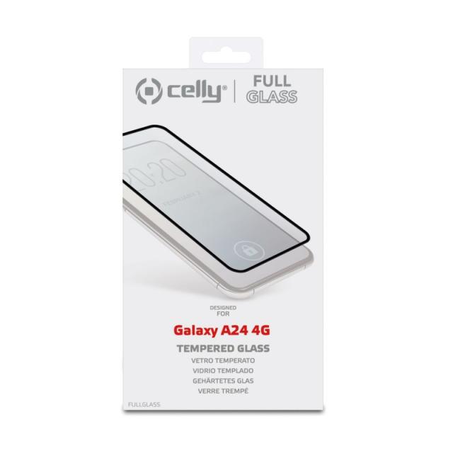 Celly - FULL GLASS GALAXY A24 4G BLACK Protector de pantalla Samsung 1 pieza(s)