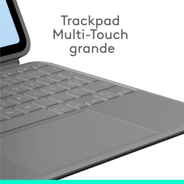 Logitech - Combo Touch, iPad Air 11 in (M2), iPad Air (4.ª y 5.ª Gen. - 2020, 2022), Funda con Teclado - Teclado retroiluminado