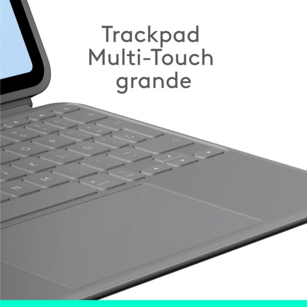 Logitech - Combo Touch, iPad Air 11 in (M2), iPad Air (4.ª y 5.ª Gen. - 2020, 2022), Funda con Teclado - Teclado retroiluminado