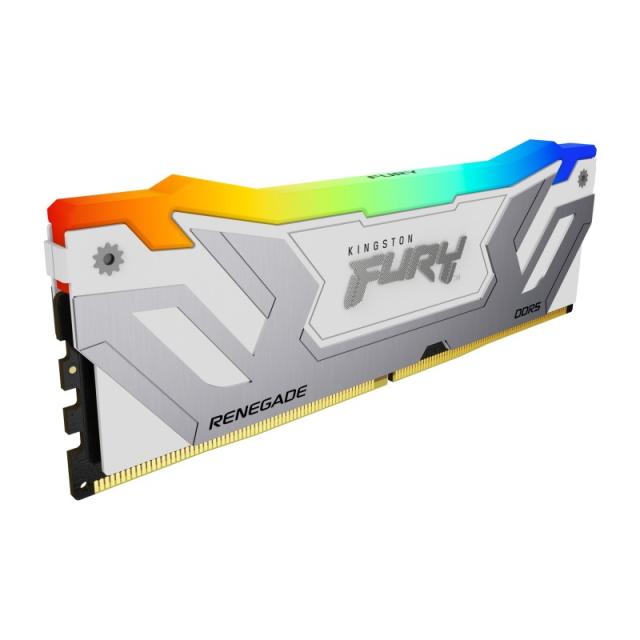 Kingston Technology - FURY 24GB 8400MT/s DDR5 CL40 CUDIMM Renegade RGB Blanco XMP