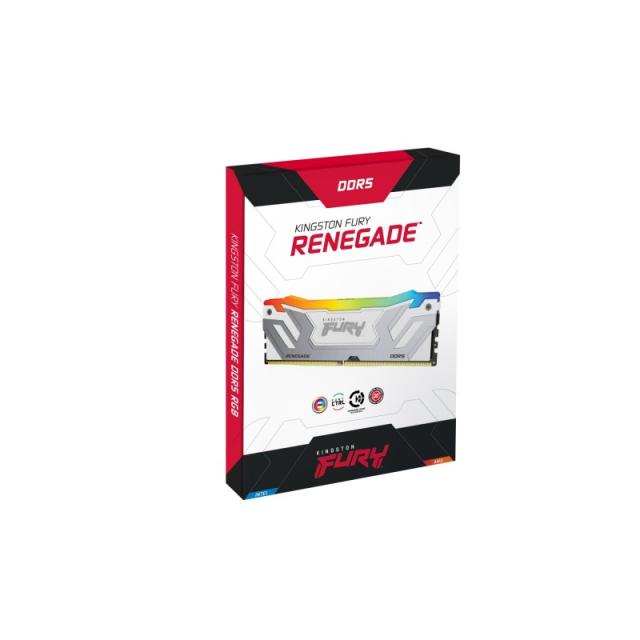 Kingston Technology - FURY 24GB 8400MT/s DDR5 CL40 CUDIMM Renegade RGB Blanco XMP