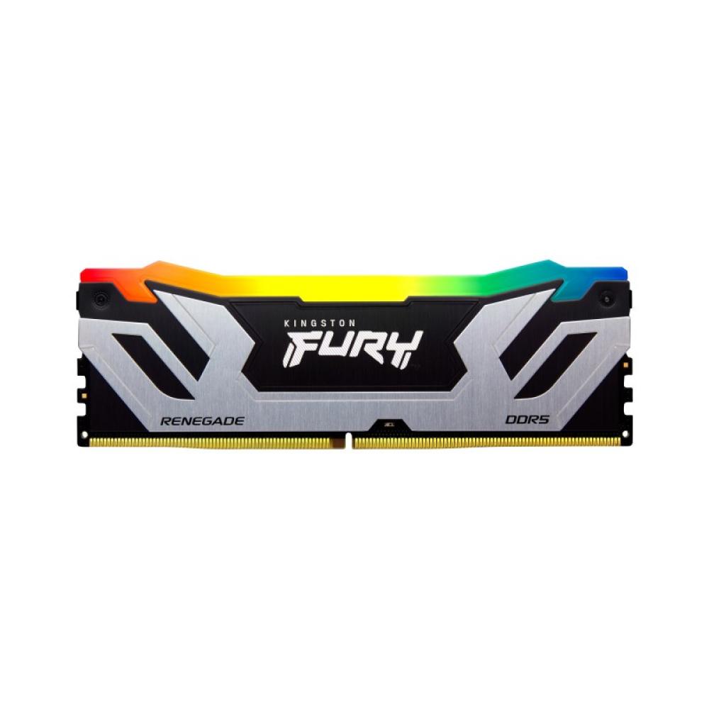 Kingston Technology - FURY 24GB 8400MT/s DDR5 CL40 CUDIMM Renegade RGB Silver XMP