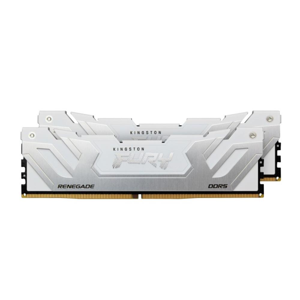 Kingston Technology - FURY 48GB 8400MT/s DDR5 CL40 CUDIMM (Kit of 2) Renegade White XMP