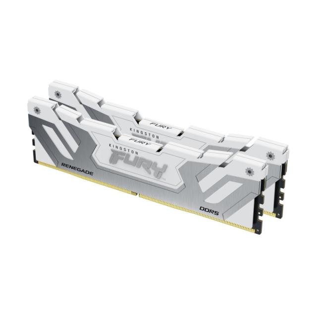 Kingston Technology - FURY 48GB 8400MT/s DDR5 CL40 CUDIMM (Kit of 2) Renegade White XMP